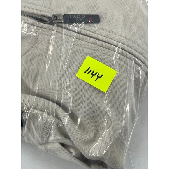 Izod PerformX Men's 1/4 Zip High Collar Knit Golf Sweatshirt Jacket Beige XXL - Picture 10 of 10